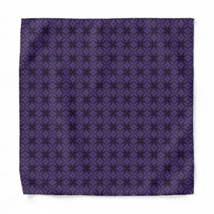 Dark Purple Colored Retro Pattern Bandana