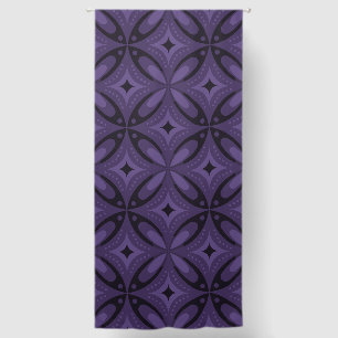 Dark Purple Colored Retro Pattern Blackout Curtains
