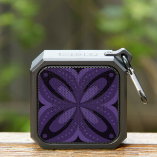 Dark Purple Colored Retro Pattern Bluetooth Speaker
