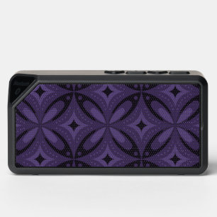 Dark Purple Colored Retro Pattern Bluetooth Speaker