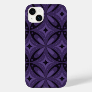 Dark Purple Colored Retro Pattern Case-Mate iPhone 14 Plus Case