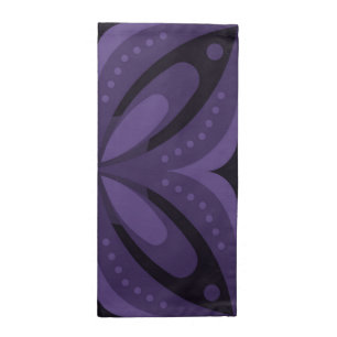 Dark Purple Colored Retro Pattern Cloth Napkin