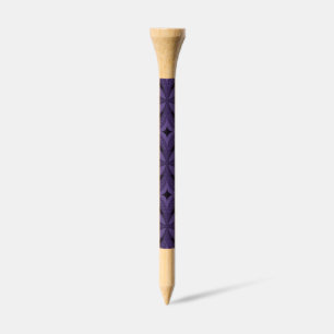 Dark Purple Colored Retro Pattern Golf Tees