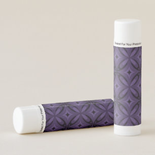 Dark Purple Colored Retro Pattern Lip Balm