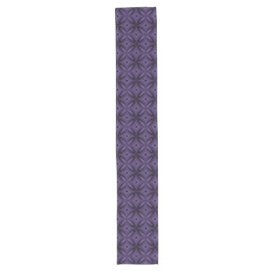 Dark Purple Colored Retro Pattern Long Table Runner