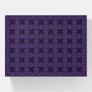 Dark Purple Colored Retro Pattern Paperweight