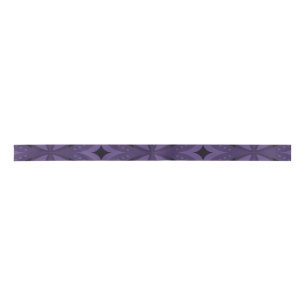 Dark Purple Colored Retro Pattern Satin Ribbon