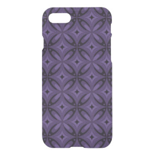 Dark Purple Colored Retro Pattern iPhone SE/8/7 Case
