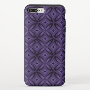 Dark Purple Colored Retro Pattern iPhone 8/7 Plus Slider Case