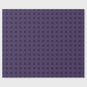Dark Purple Colored Retro Pattern Wrapping Paper