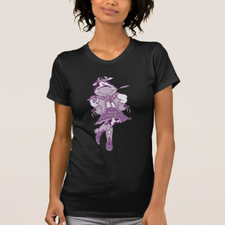 Dark Purple Cow CowGirl T-Shirt