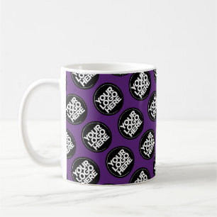 Dark Purple Custom logo business pattern employee Coffee Mug