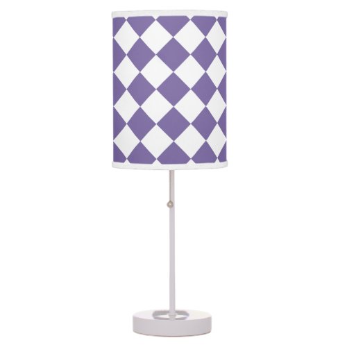 Dark Purple Diamond Pattern Table Lamp