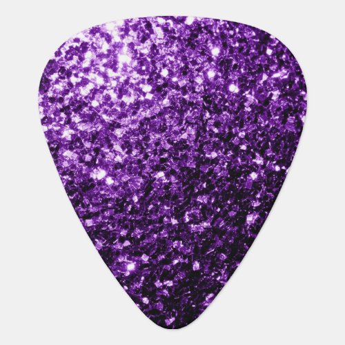 Dark Purple fake shiny glitter sparkles Guitar Pick