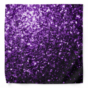 Dark Purple faux shiny glitter sparkles Bandana