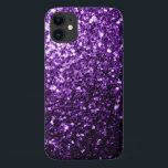 Dark Purple faux shiny glitter sparkles iPhone 11 Case<br><div class="desc">Beautiful girly glamorous purple shiny glitters sparkles. 
Photo of purple sparkles not actual glitter!</div>