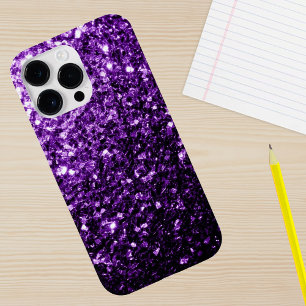 Dark Purple faux shiny glitter sparkles iPhone 13 Case