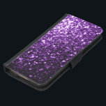 Dark Purple faux shiny glitter sparkles Samsung Galaxy S5 Wallet Case<br><div class="desc">Beautiful girly glamorous purple shiny glitters sparkles. Photo of purple sparkles not actual glitter!</div>