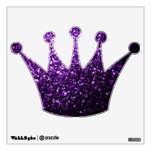 Dark Purple faux shiny glitter sparkles Wall Decal