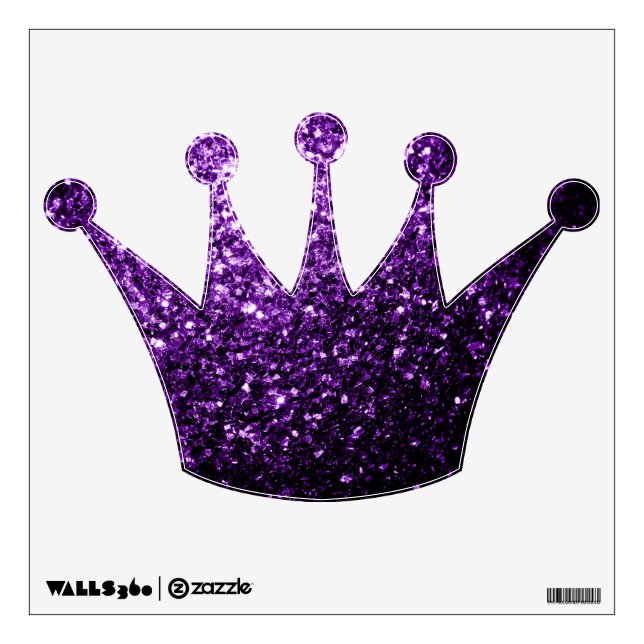 Dark Purple faux shiny glitter sparkles Wall Decal (Front)