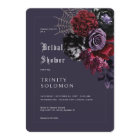 Dark Purple Floral & Silver Web Bridal Shower