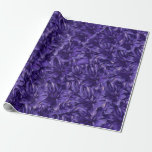 Dark Purple Flowers on Flowers Wrapping Paper