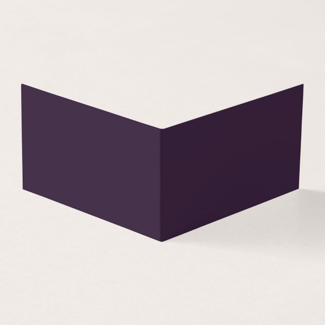Dark Purple Folded Business Card (Outside)