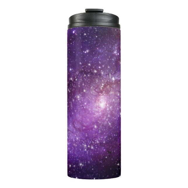 Dark Purple Galaxy Starry Night Thermal Tumbler (Front)