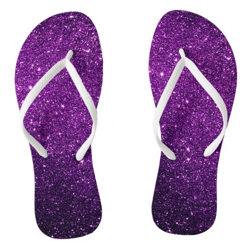 Dark Purple Glitter and Glam  Flip Flops