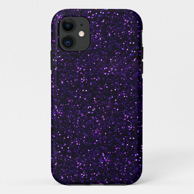 Dark Purple Glitter Print Case-Mate iPhone Case (Back)