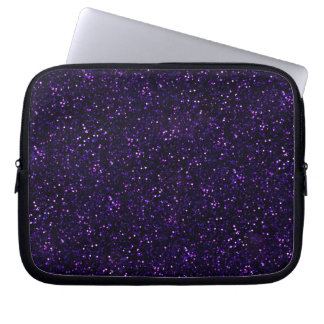 Dark Purple Glitter Print Laptop Sleeve