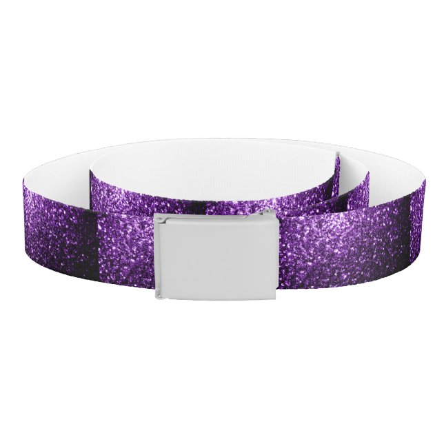 Dark Purple glitter sparkles tiled pattern Belt (Coil)