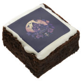 Dark Purple Gothic Haunted House Brownie (Angled)