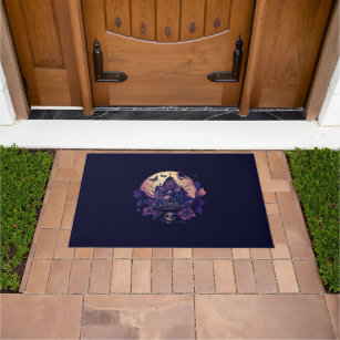 Dark Purple Gothic Haunted House Doormat