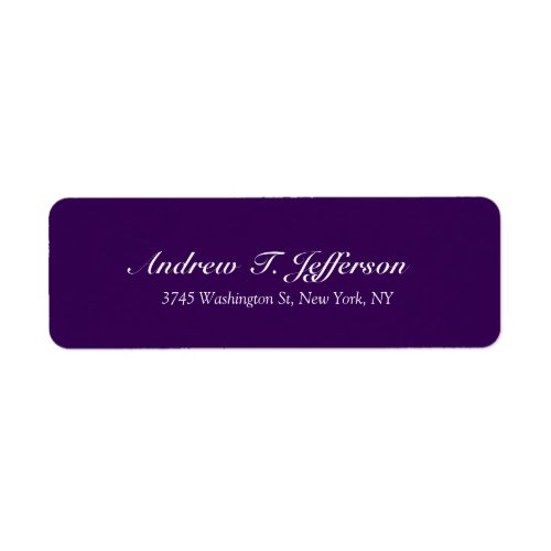 Dark Purple Handwriting Professional Personal Label