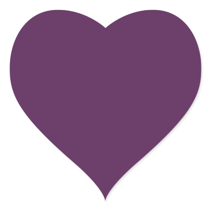 Dark Purple Heart Sticker