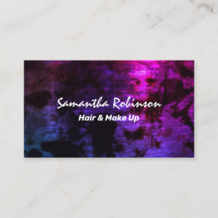Dark Purple Hot Pink Black Goth Animal Pattern Business Card