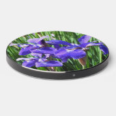 Dark Purple Irises Wireless Charger (Front 2)