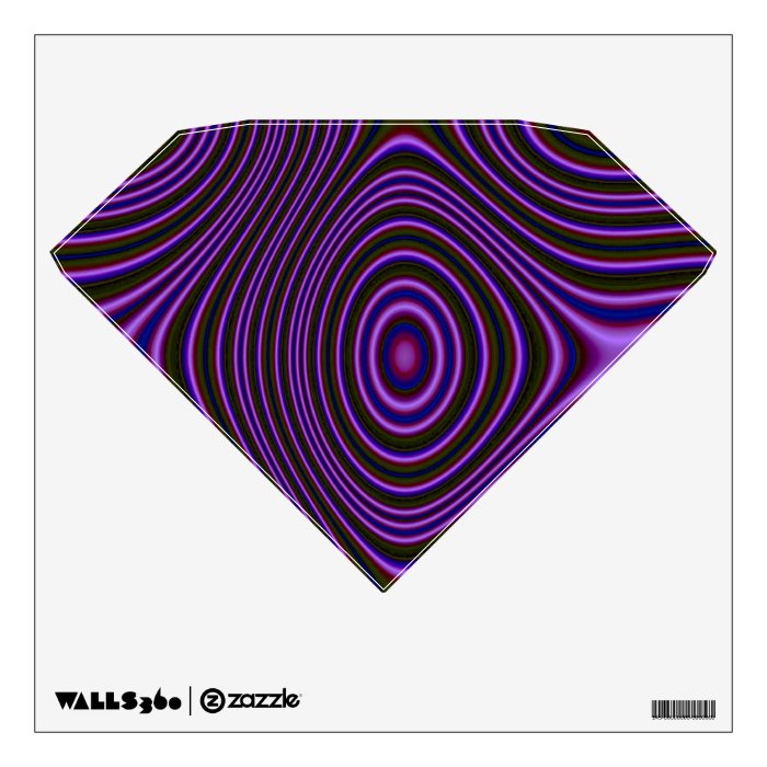 Dark Purple Line Pattern Wall Sticker