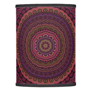 Dark purple mandala lamp shade
