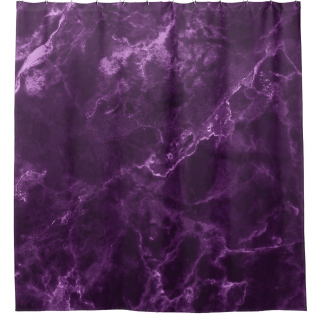 Dark purple marble: luxurious texture. shower curtain (Front)
