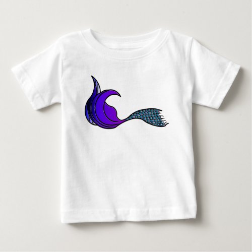 Dark purple Mermaid Tail Baby T_Shirt