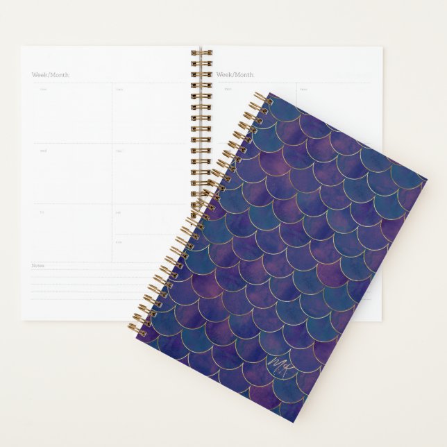Dark Purple Mermaid Yearly Planner (Display)