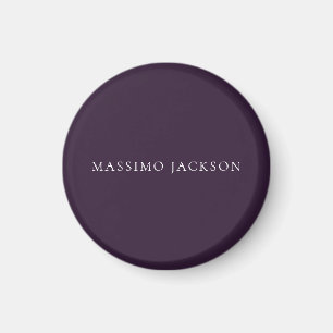 Dark Purple Minimalist Plain Modern  Magnet