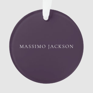 Dark Purple Minimalist Plain Modern Ornament