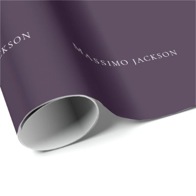 Dark Purple Minimalist Plain Modern  Wrapping Paper