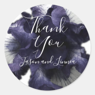 Dark Purple Minimalist Radiant Diaphanous Modern Classic Round Sticker