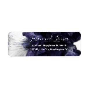 Dark Purple Minimalist Radiant Diaphanous  Modern  Label