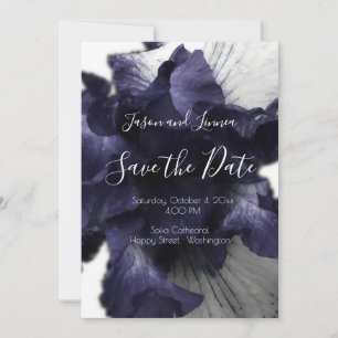 Dark Purple Minimalist Radiant Diaphanous Modern Save The Date
