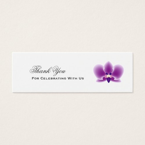 Dark Purple Orchid Favour Tag Business Card Template